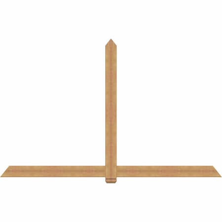 Ekena Millwork Eugene Smooth Timber Gable Bracket, Western Red Cedar, 108"W x 68"H x 1 1/2"D x 5 1/2"F, 15/12 Pitch GBW108X68X0206EUG00SWR